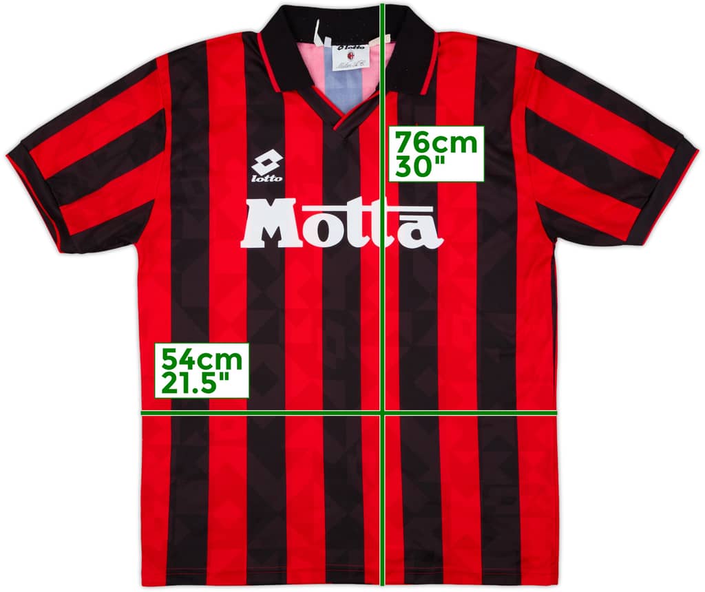 1993-94 AC Milan Home Shirt - 8/10 - (XL)