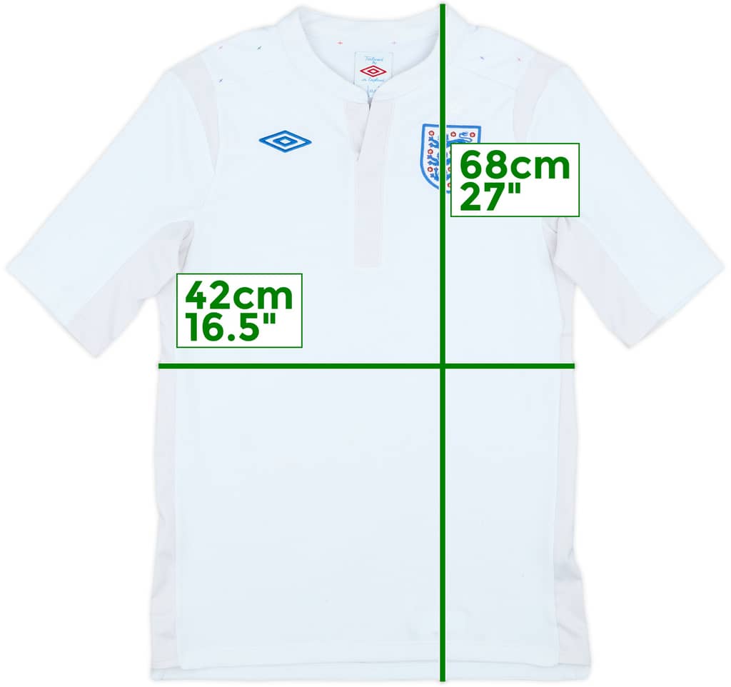 2010-11 England Home Shirt - 8/10 - (XL.Boys)