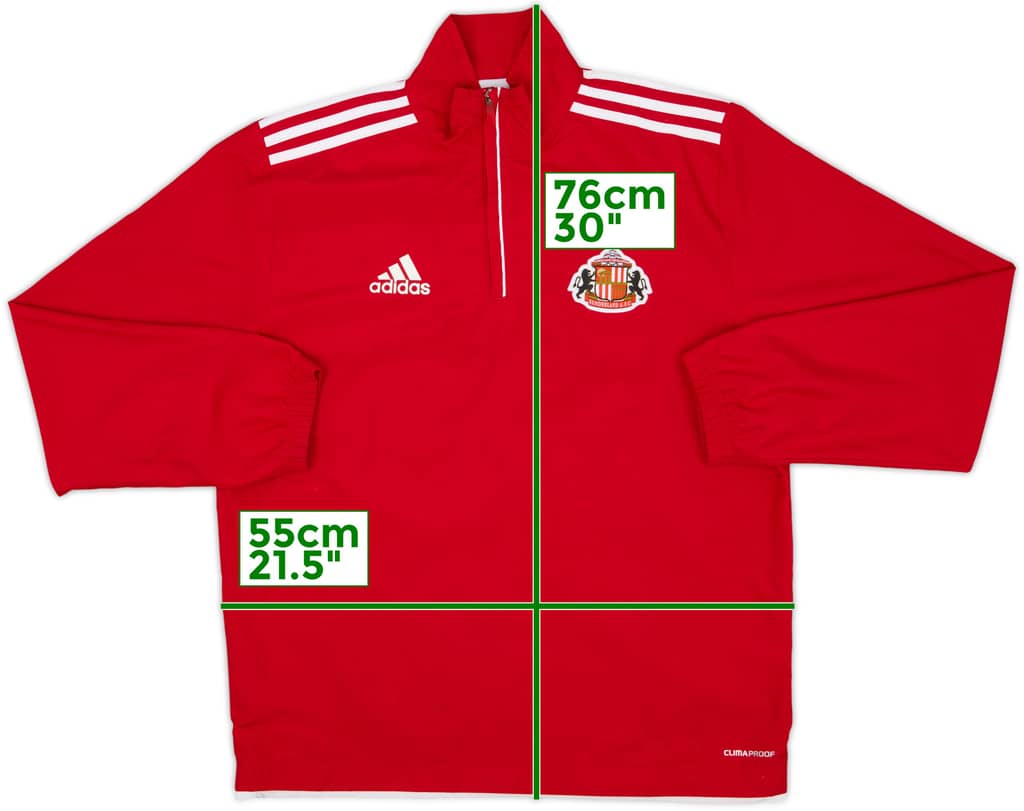 2012-13 Sunderland adidas 1/4 Zip Drill Top - 8/10 - (S)