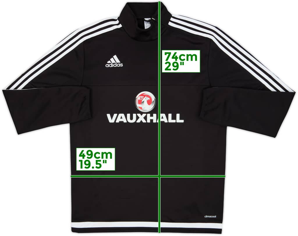 2015-16 Wales adidas 1/4 Zip Training Top - 8/10 - (M)