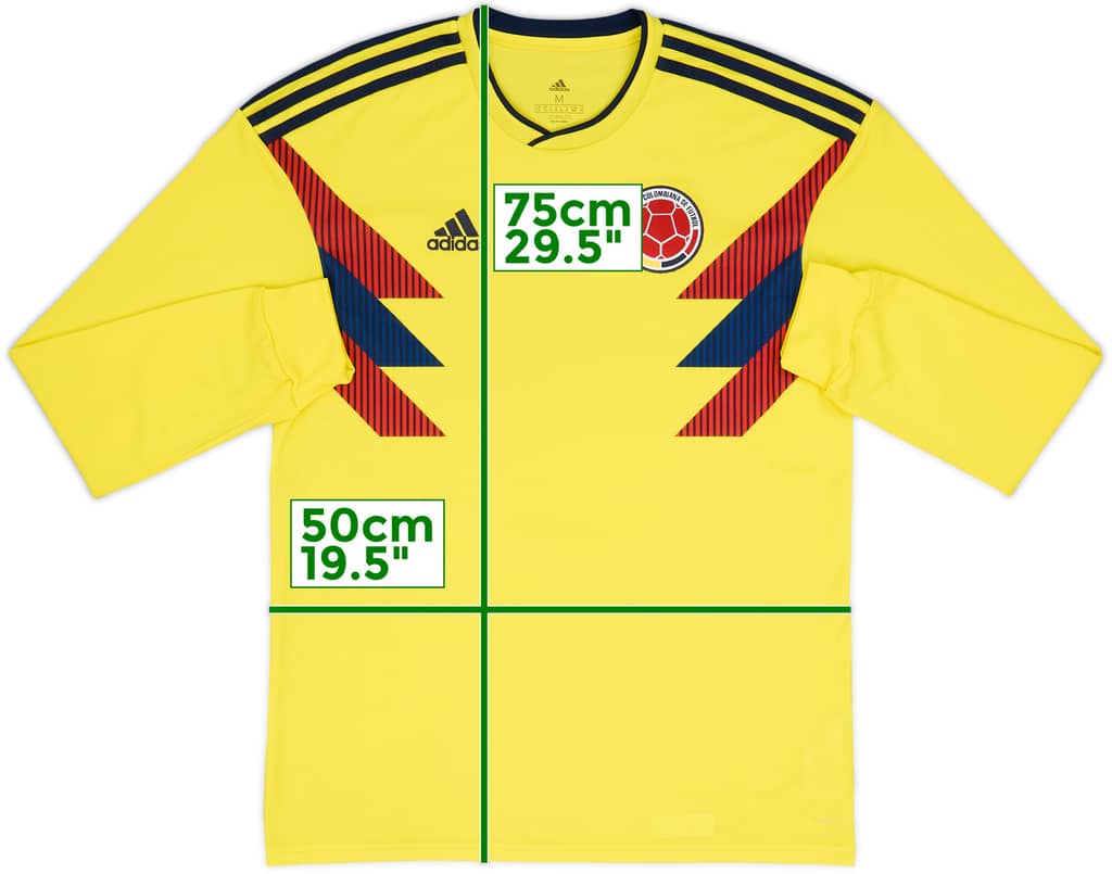 2018-19 Colombia Home L/S Shirt - 10/10 - (M)