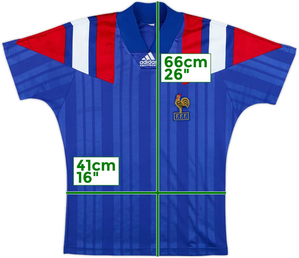1992-94 France Home Shirt - 8/10 - (Y)
