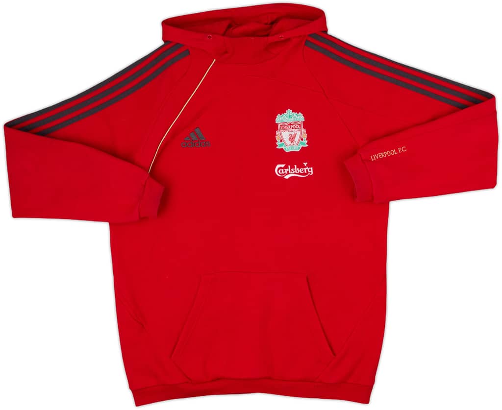 2009-10 Liverpool adidas Hooded Top - 8/10 - (M)