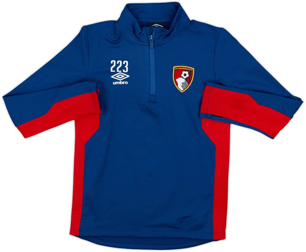 2017-18 Bournemouth Youth Player Issue Umbro 1/4 Zip Drill Top #223 - 8/10 - (M.Boys)
