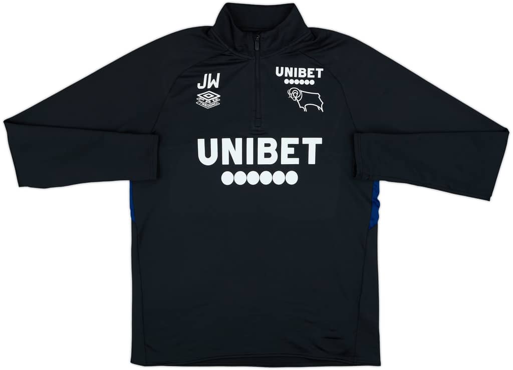 2018-19 Derby County Staff Issue Umbro Drill Top JW - 7/10 - (L)