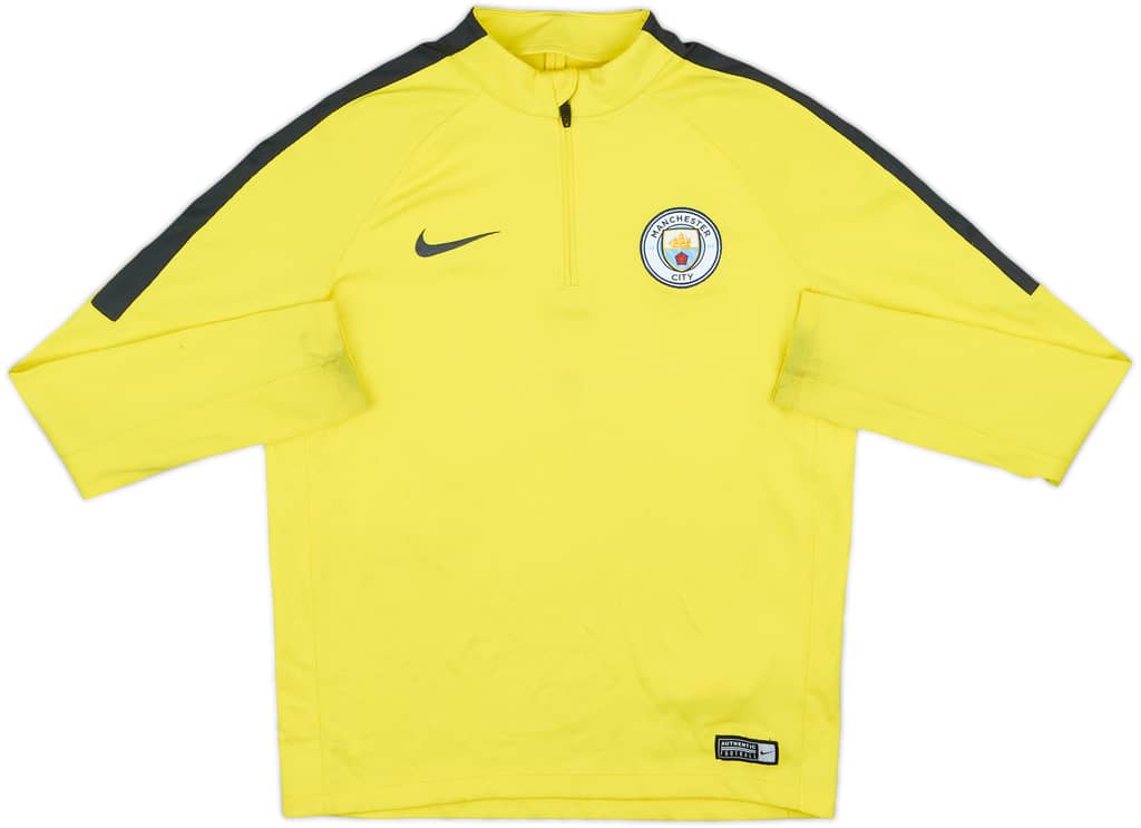 2017-18 Manchester City Nike 1/4 Zip Drill Top - 6/10 - (L.Boys)