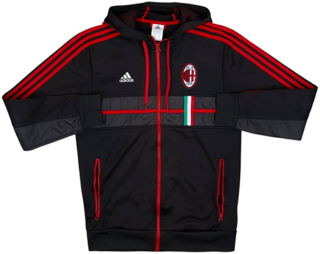 2012-13 AC Milan adidas Hooded Track Jacket - 8/10 - (S)