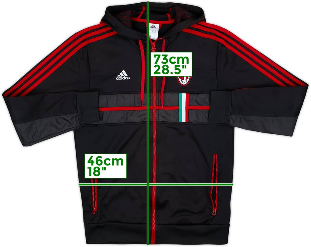 2012-13 AC Milan adidas Hooded Track Jacket - 8/10 - (S)