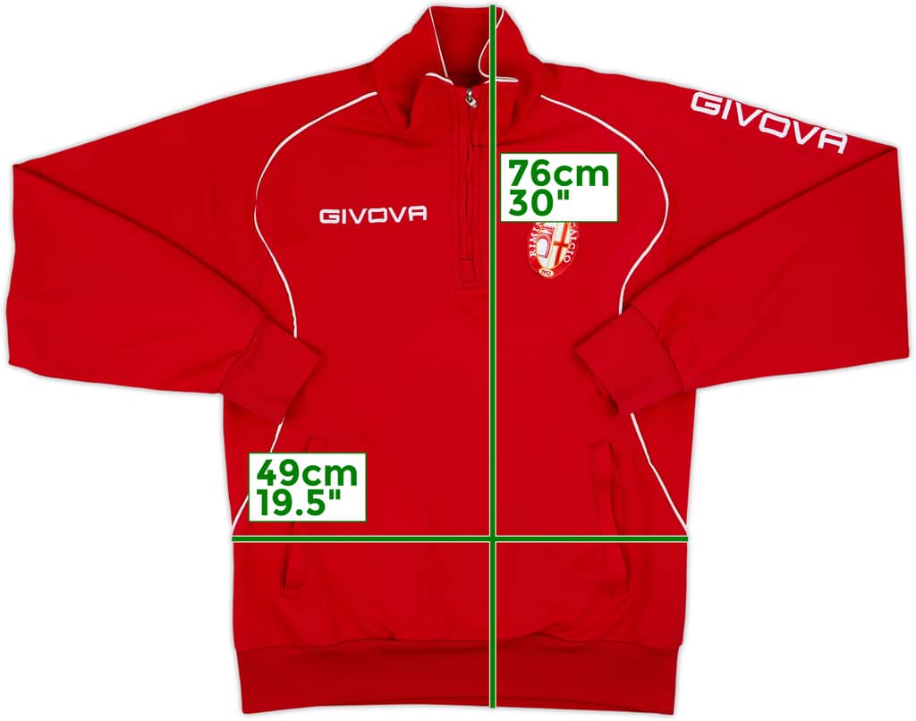 2014-15 Rimini Givova 1/4 Zip Sweat Top - 8/10 - (L)