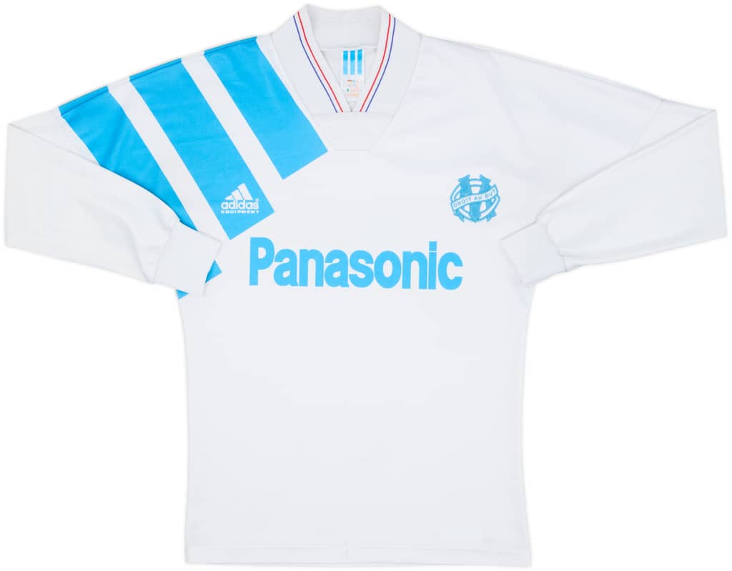 1992-93 Olympique Marseille Home L/S Shirt - 6/10 - (S)