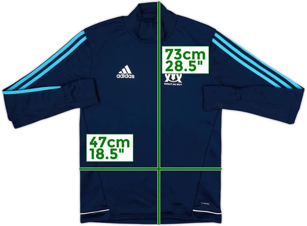 2017-18 Olympique Marseille adidas Drill Top - 8/10 - (S)