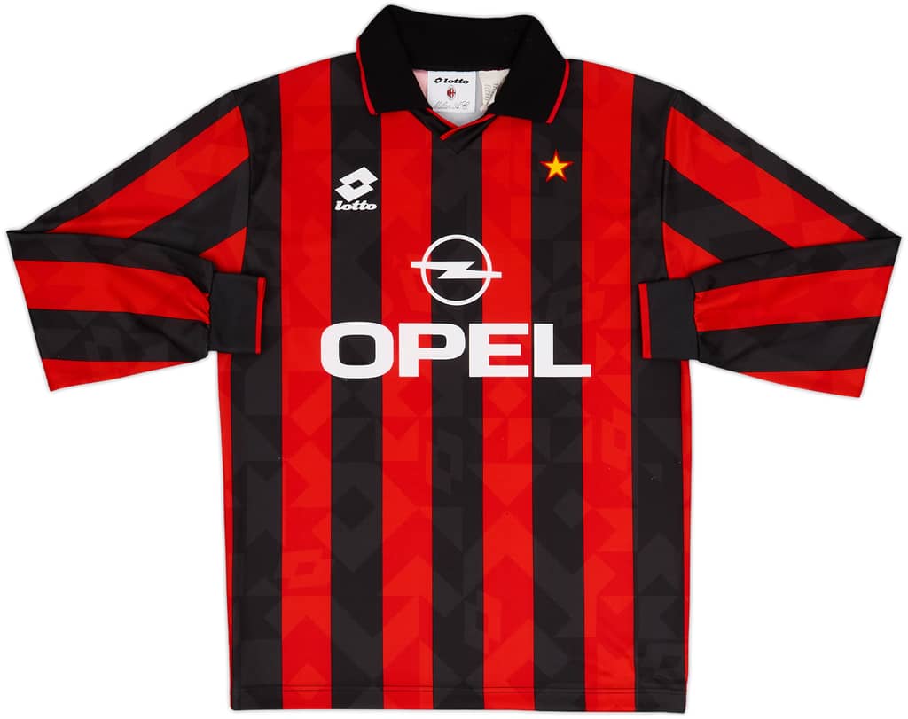 1994-95 AC Milan Home L/S Shirt - 9/10 - (S)