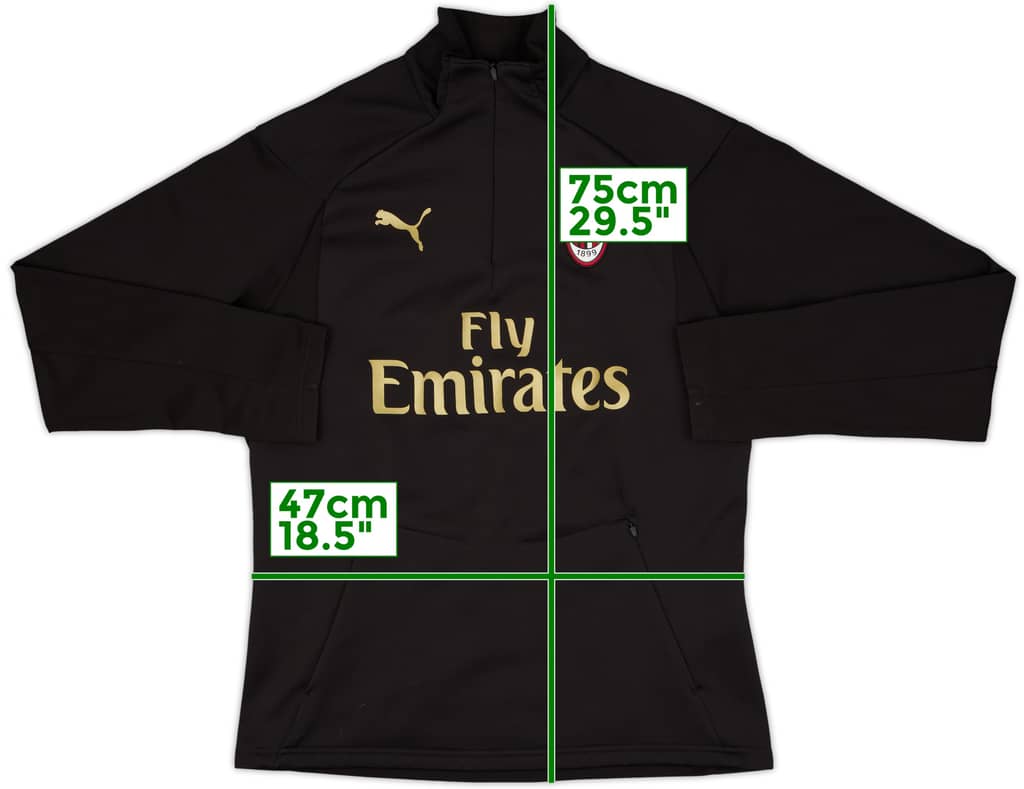 2018-19 AC Milan Puma 1/4 Zip Drill Top - 9/10 - (M)