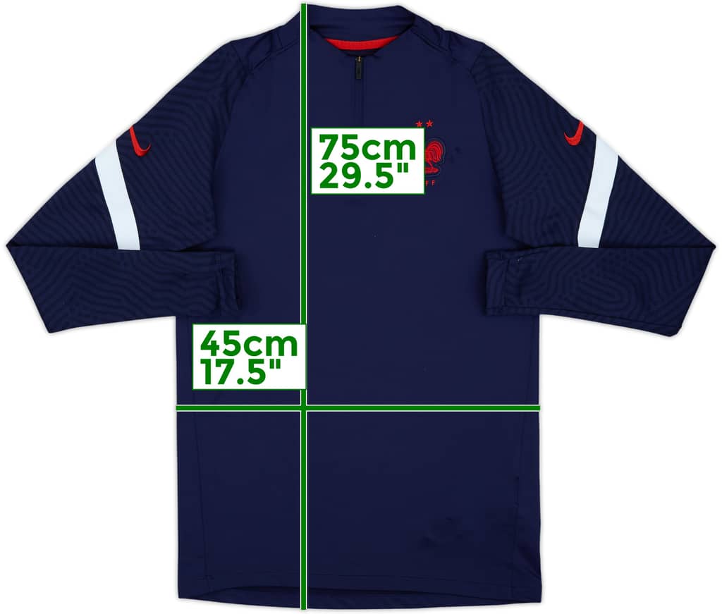 2020-21 France Nike 1/4 Zip Training Top - 7/10 - (S)