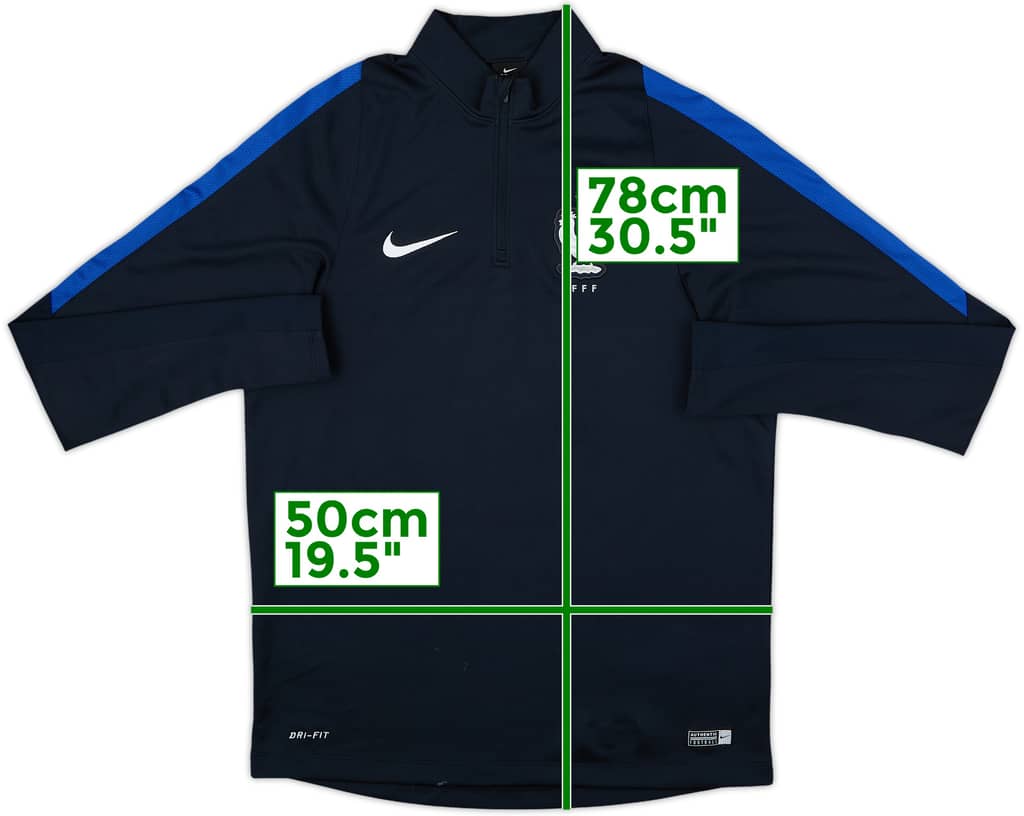 2016-17 France Nike 1/4 Zip Drill Top - 7/10 - (M)