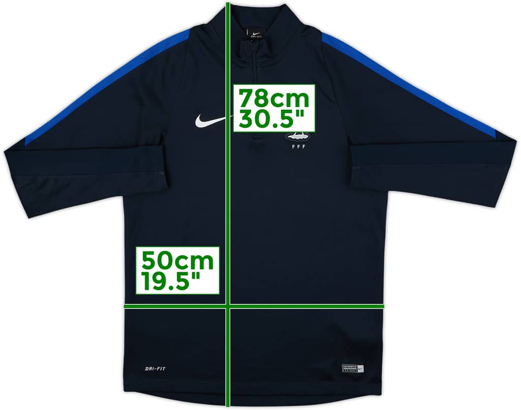 2016-17 France Nike 1/4 Zip Training Top - 8/10 - (M)