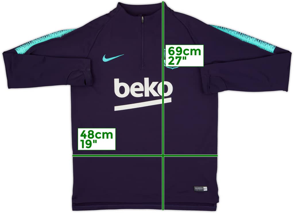2018-19 Barcelona Nike 1/4 Zip Drill Top - 7/10 - (M)