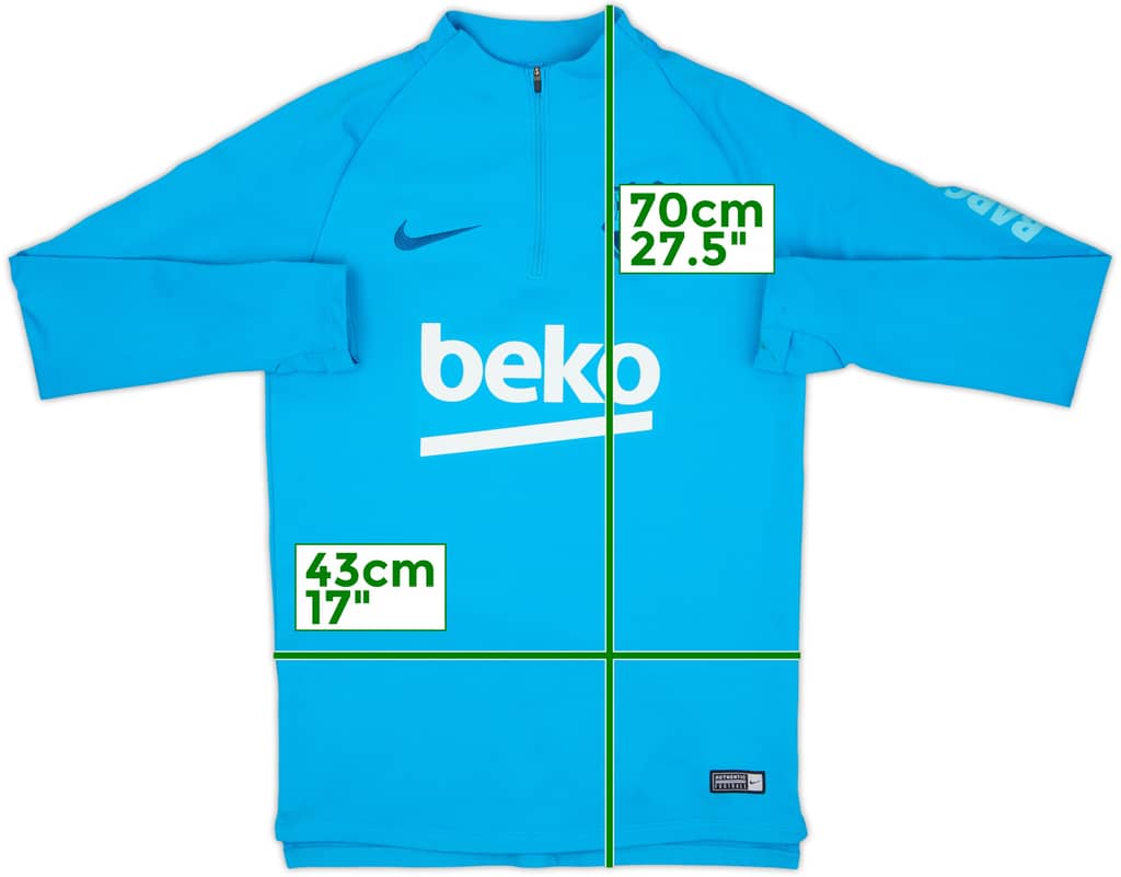 2019-20 Barcelona Nike 1/4 Zip Drill Top - 7/10 - (S)