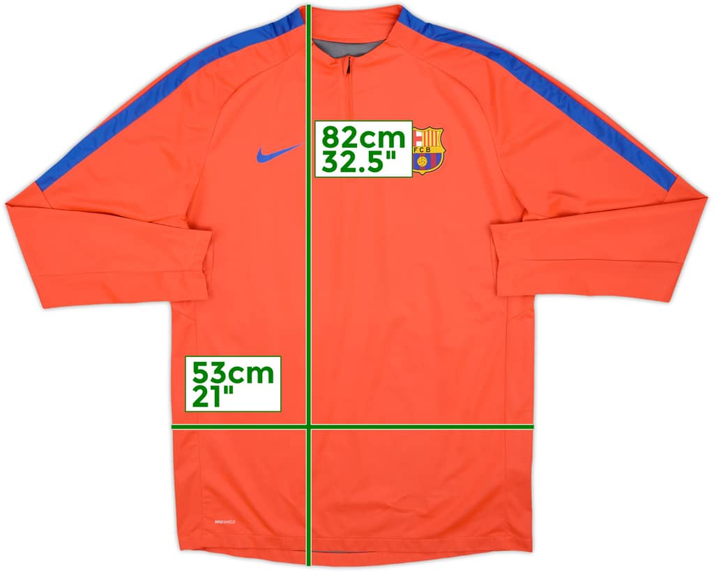 2016-17 Barcelona Nike 1/4 Zip Drill Top - 8/10 - (L)