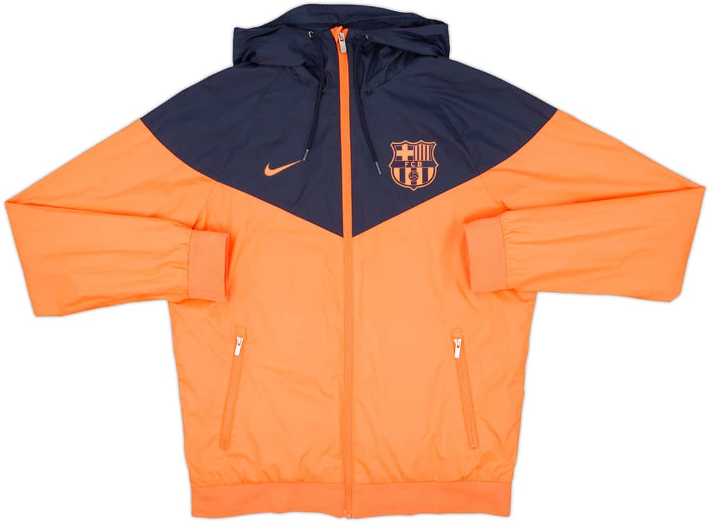 2018-19 Barcelona Nike Hooded Rain Jacket - 7/10 - (S)