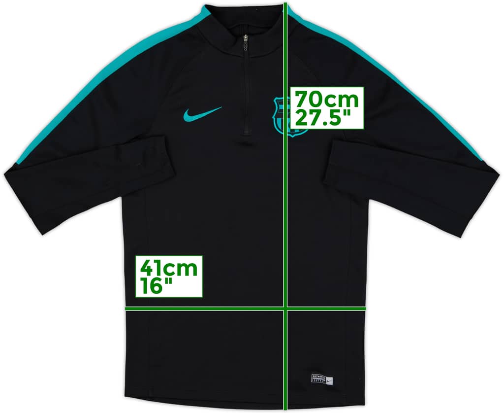 2015-16 Barcelona Nike 1/4 Zip Drill Top - 8/10 - (S)