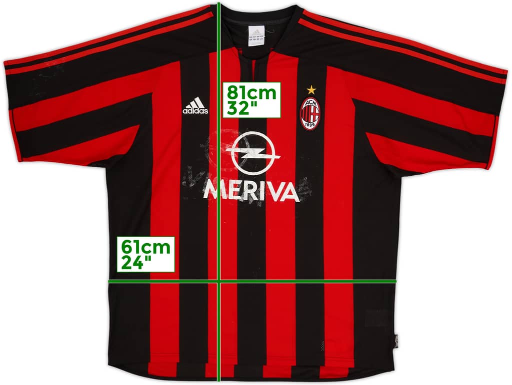 2003-04 AC Milan Home Shirt - 4/10 - (XL)
