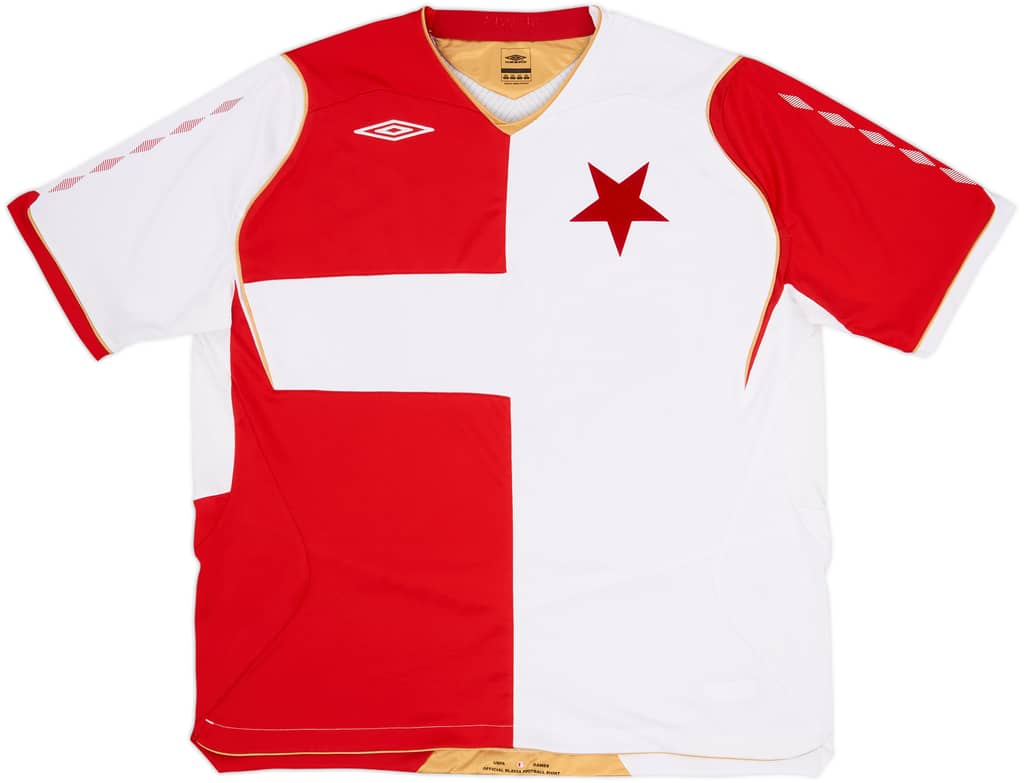 2008-09 Slavia Prague Home Shirt - 9/10 - (XXL)