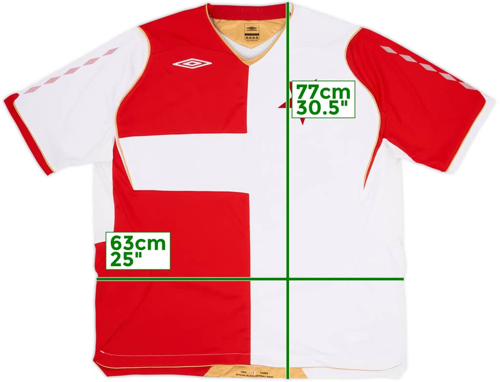 2008-09 Slavia Prague Home Shirt - 9/10 - (XXL)