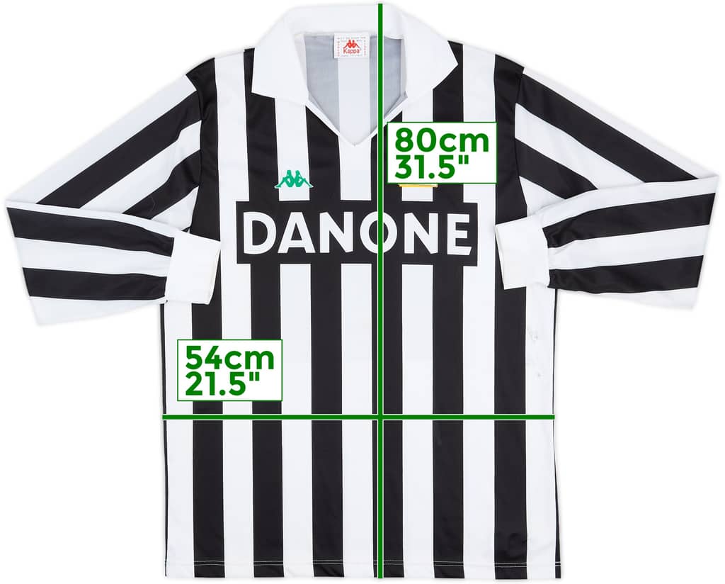1992-94 Juventus Basic Home L/S Shirt - 6/10 - (XL)