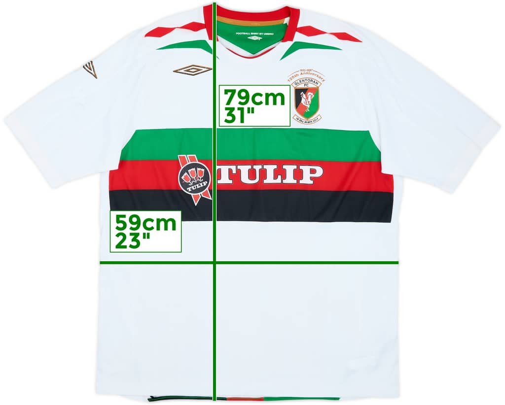 2007-08 Glentoran '125th Anniversary' Home Shirt - 6/10 - (XL)