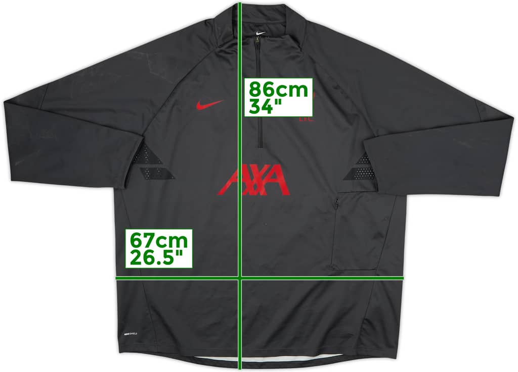 2020-21 Liverpool Nike 1/4 Zip Drill Top - 7/10 - (XXL)