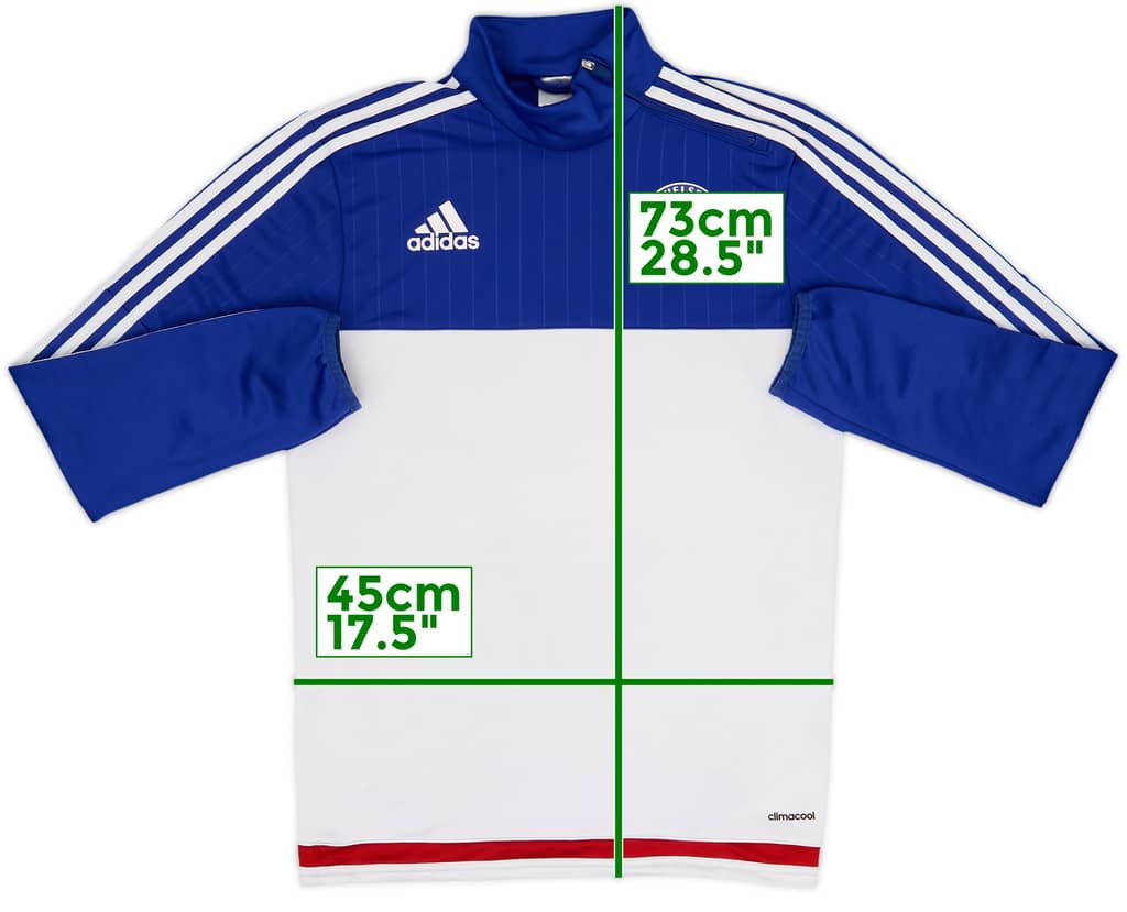 2015-16 Chelsea adidas 1/4 Zip Drill Top - 5/10 - (M)