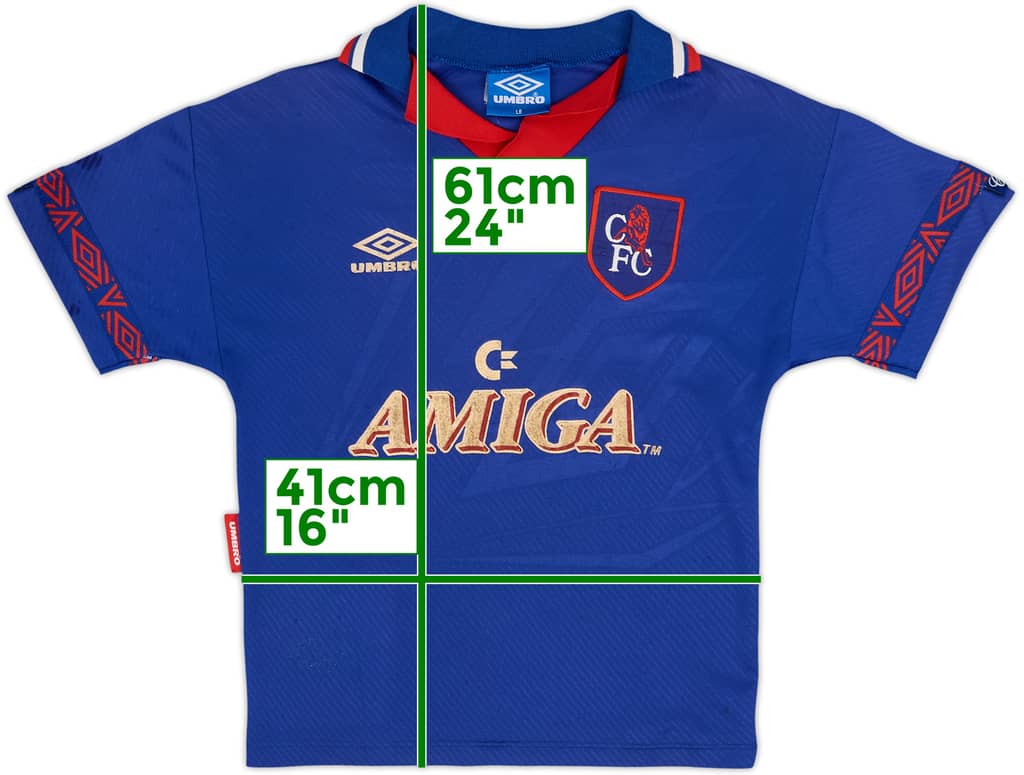 1993-94 Chelsea Home Shirt - 5/10 - (L.Boys)