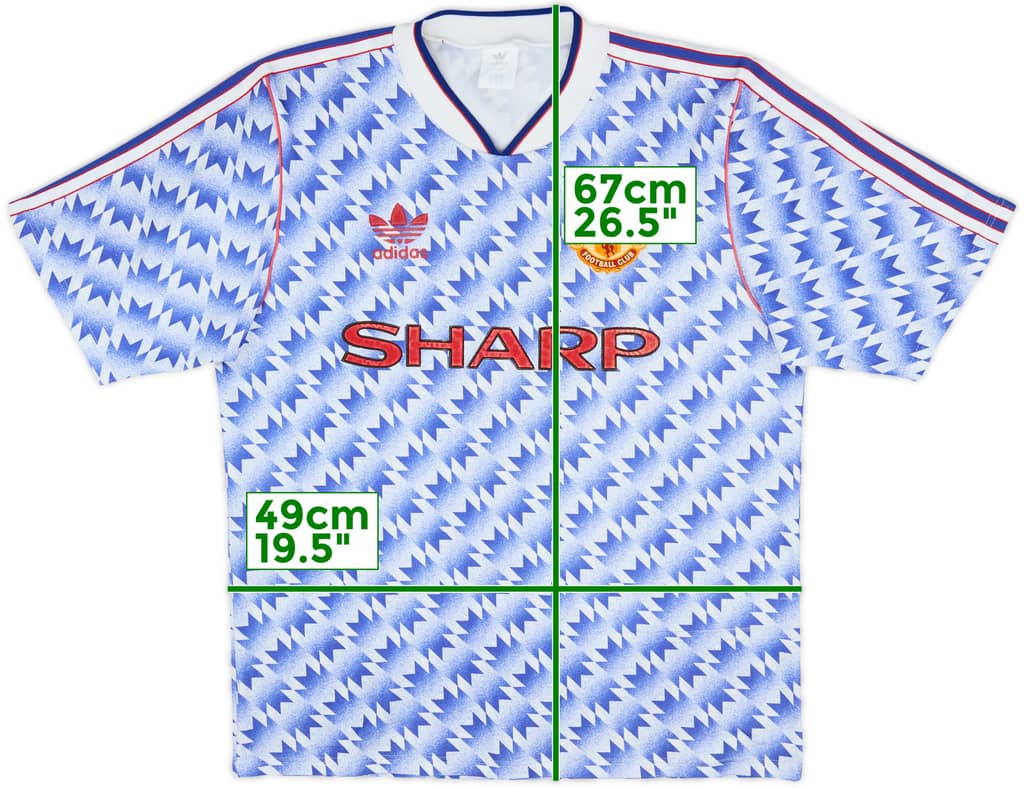 1990-92 Manchester United Away Shirt - 8/10 - (M)