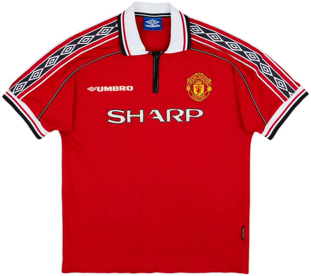 1998-00 Manchester United Home Shirt - 4/10 - (L)