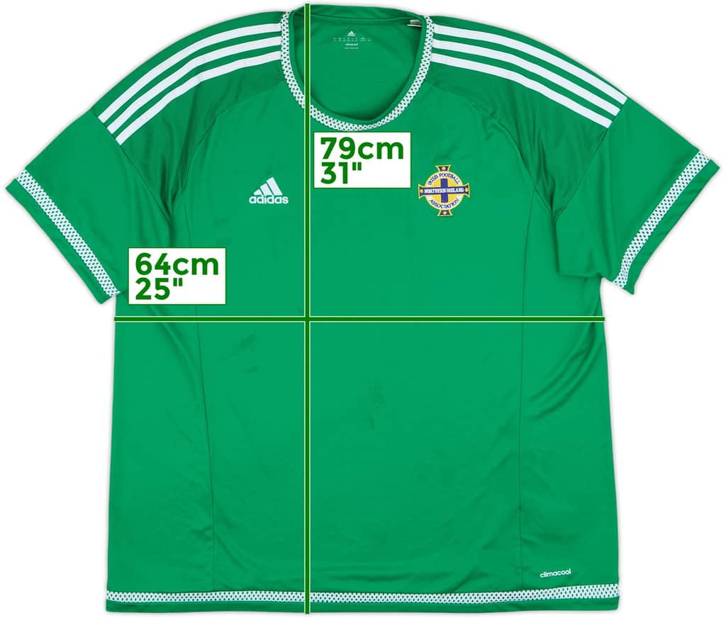2015 Northern Ireland Home Shirt - 8/10 - (XXL)