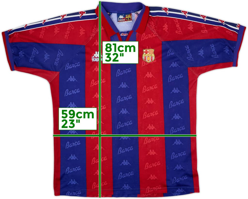 1995-97 Barcelona Home Shirt - 4/10 - (XL)