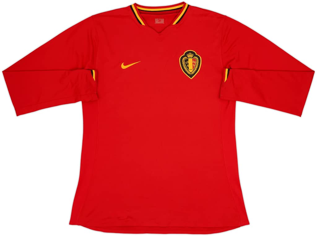2006-08 Belgium Player Issue Home L/S Shirt - 8/10 - (L)