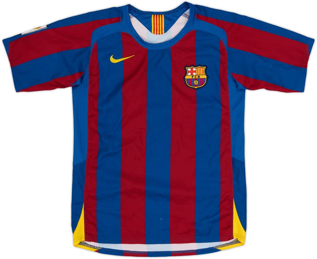 2004-05 Barcelona Home Shirt - 8/10 - (L.Boys)