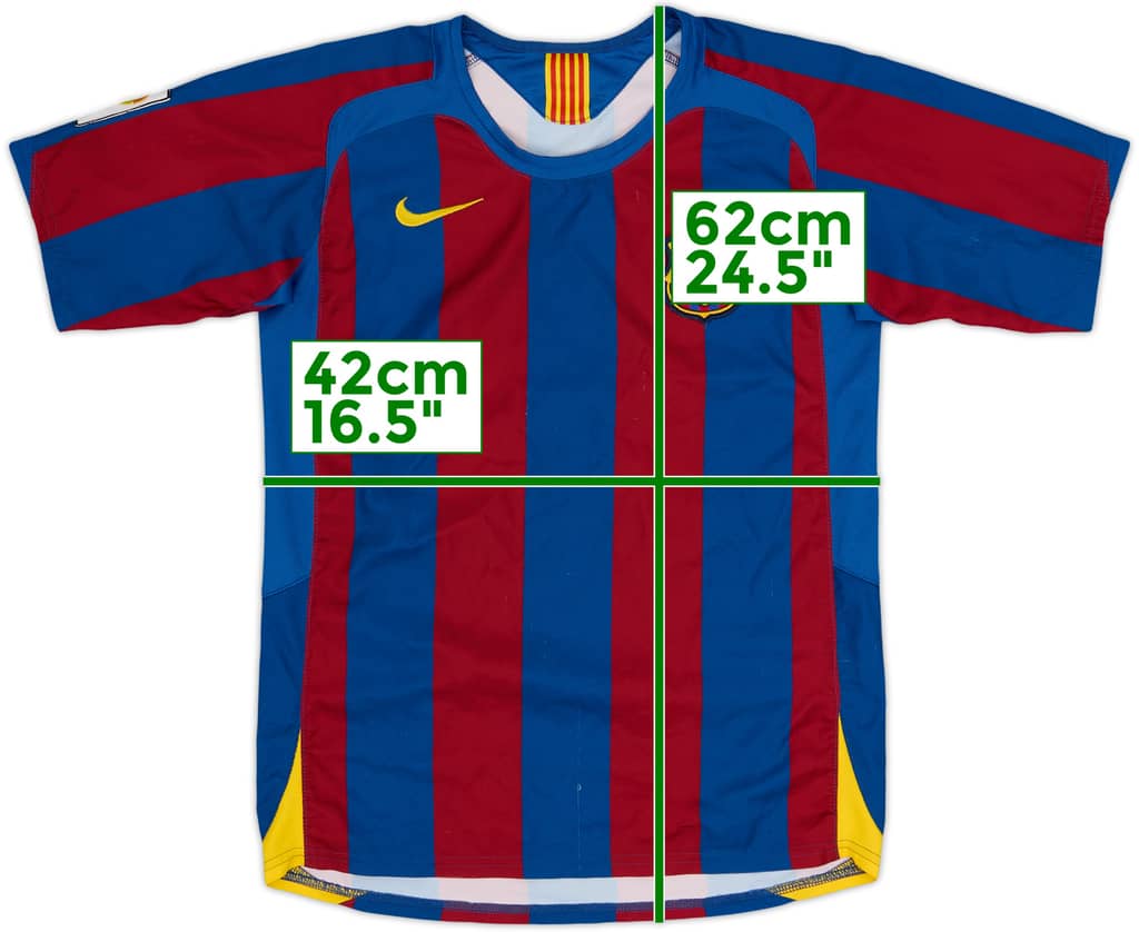 2004-05 Barcelona Home Shirt - 8/10 - (L.Boys)