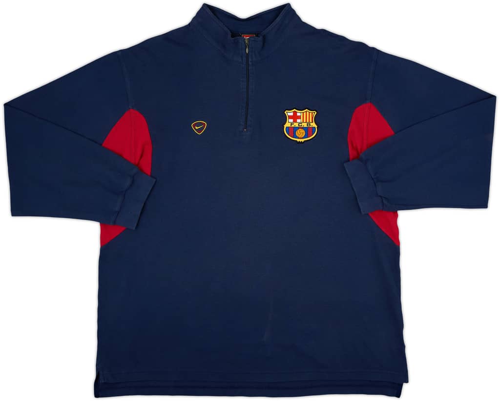 2000-01 Barcelona Nike 1/4 Zip Drill Top - 7/10 - (XL)