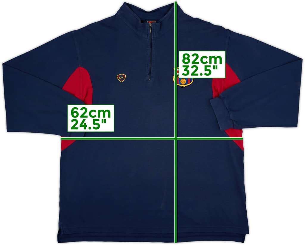2000-01 Barcelona Nike 1/4 Zip Drill Top - 7/10 - (XL)