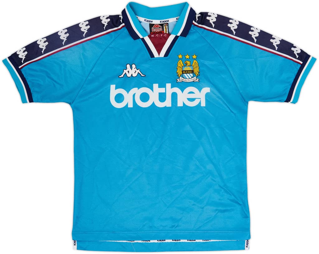 1997-99 Manchester City Home Shirt - 7/10 - (XL.Boys)