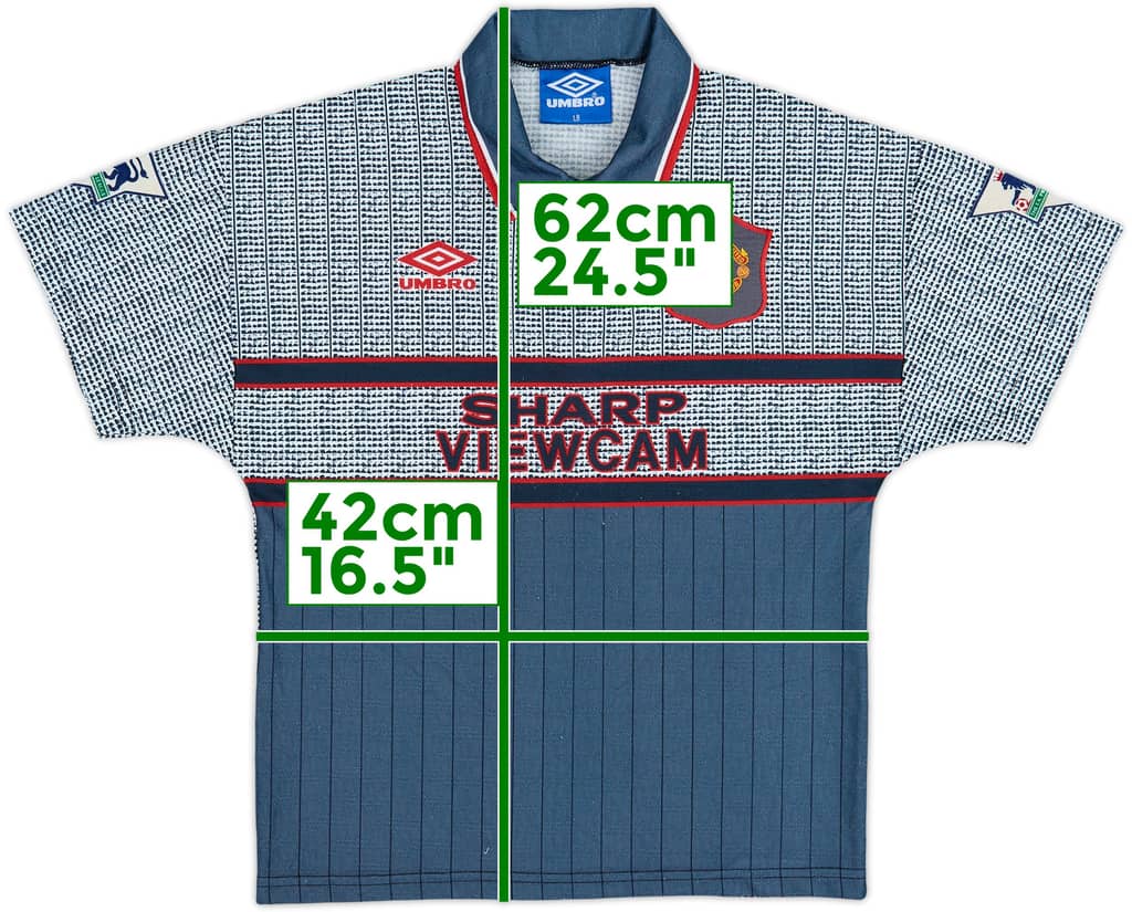 1995-96 Manchester United Away Shirt - 8/10 - (L.Boys)