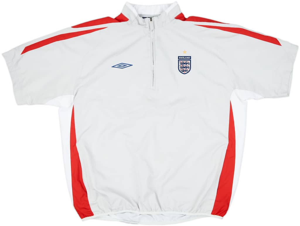 2007-08 England Umbro 1/4 Zip S/S Training Top - 9/10 - (XXL)