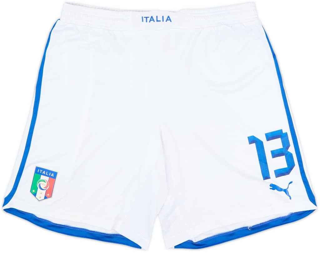 2012-13 Italy Player Issue Alternate Home Shorts #13 - 7/10 - (XL)