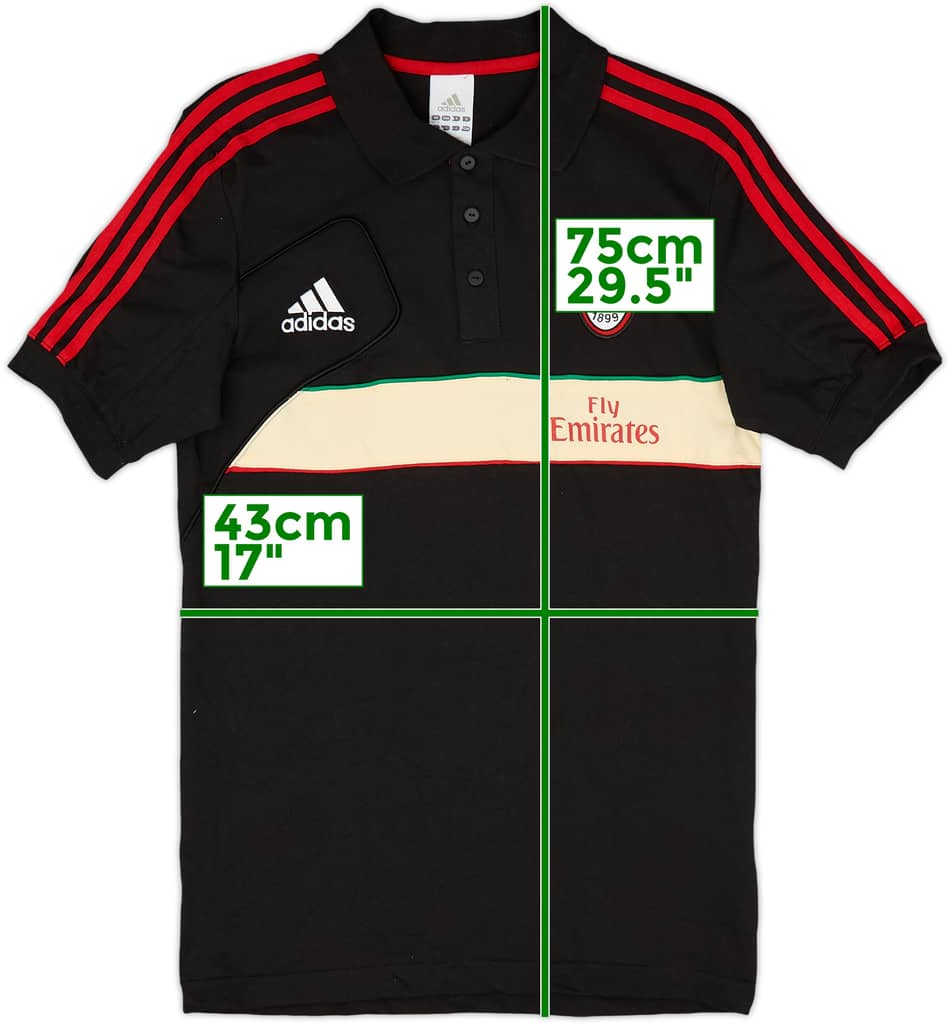2012-13 AC Milan adidas Polo Shirt - 9/10 - (S)