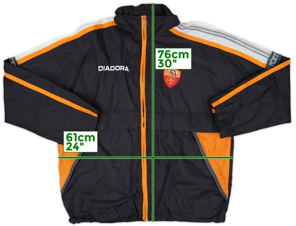 1998-99 Roma Diadora Hooded Rain Jacket - 8/10 - (L)