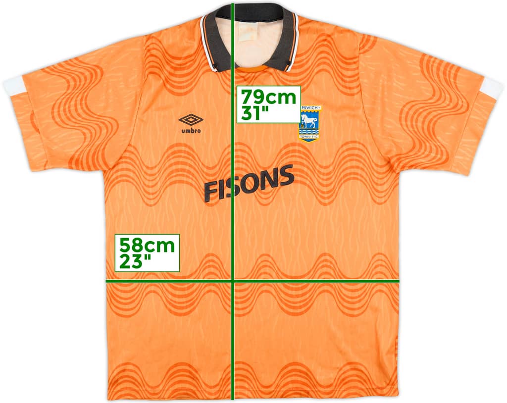 1989-92 Ipswich Away Shirt - 8/10 - (XL)