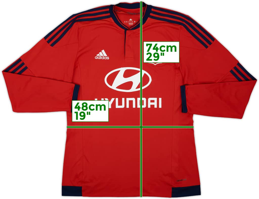 2015-16 Lyon Away L/S Shirt - 7/10 - (M)